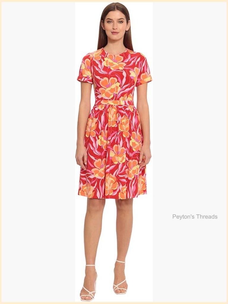 Short Sleeve Matte Jersey Dress Career Workwear Office Occasion Event